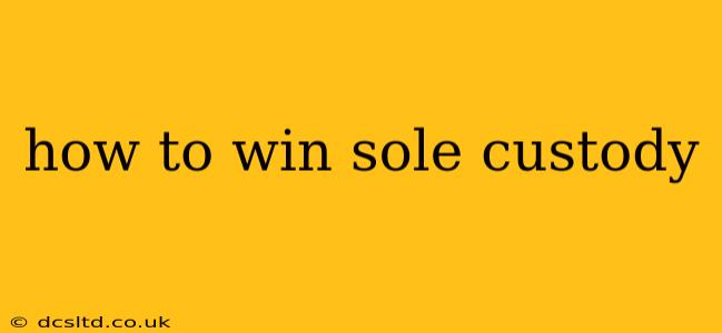 how to win sole custody