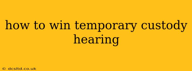 how to win temporary custody hearing