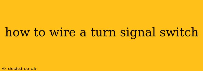 how to wire a turn signal switch