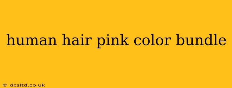 human hair pink color bundle