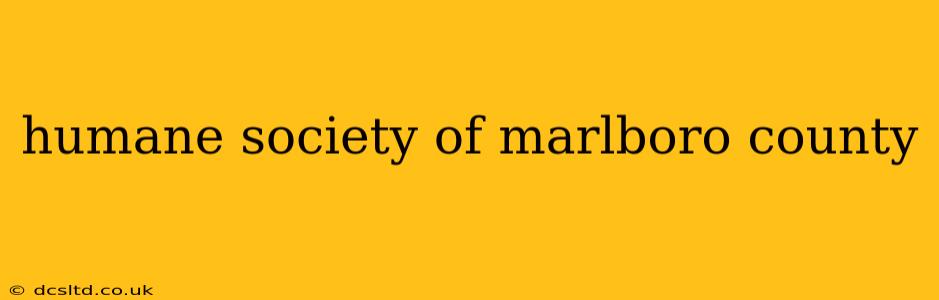 humane society of marlboro county