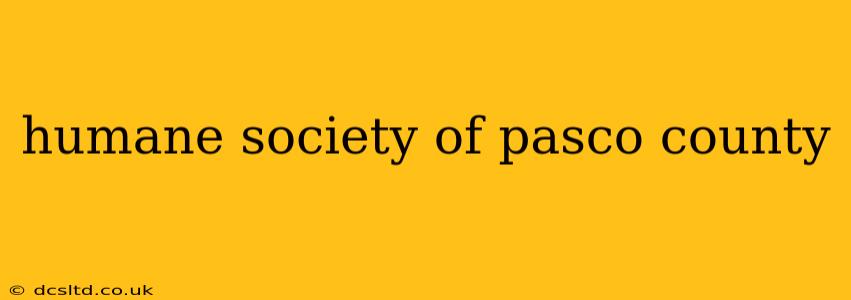 humane society of pasco county
