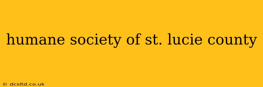 humane society of st. lucie county