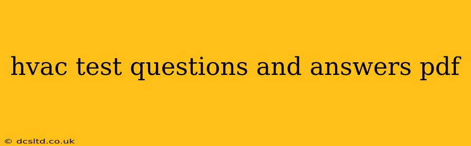 hvac test questions and answers pdf