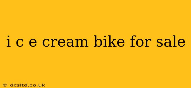i c e cream bike for sale