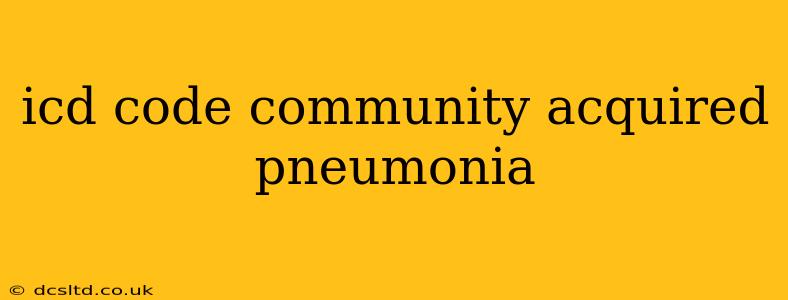 icd code community acquired pneumonia