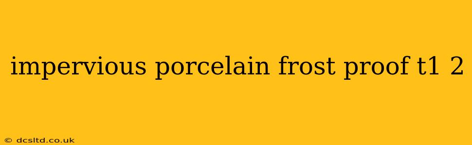 impervious porcelain frost proof t1 2