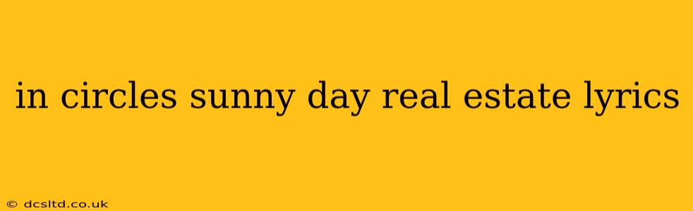 in circles sunny day real estate lyrics