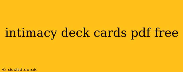 intimacy deck cards pdf free