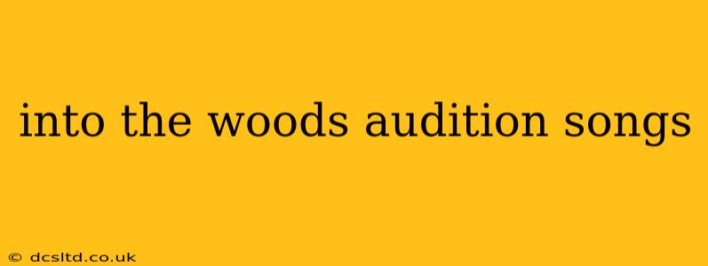 into the woods audition songs