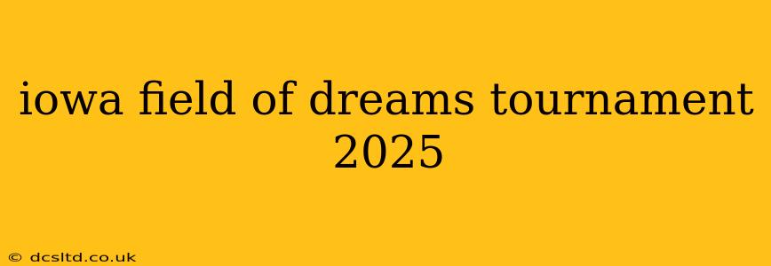 iowa field of dreams tournament 2025