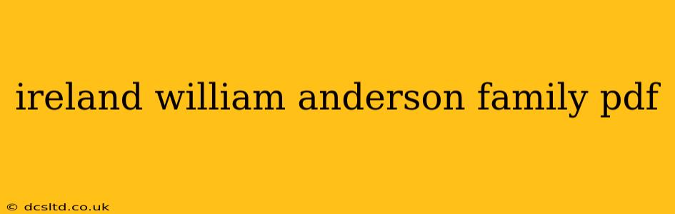 ireland william anderson family pdf
