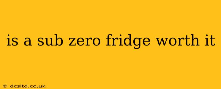 is a sub zero fridge worth it