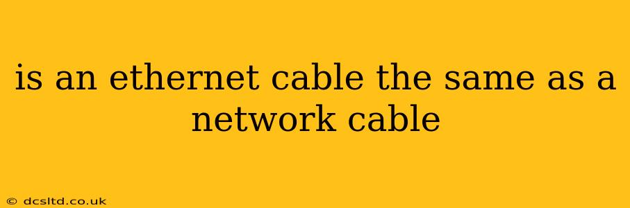 is an ethernet cable the same as a network cable