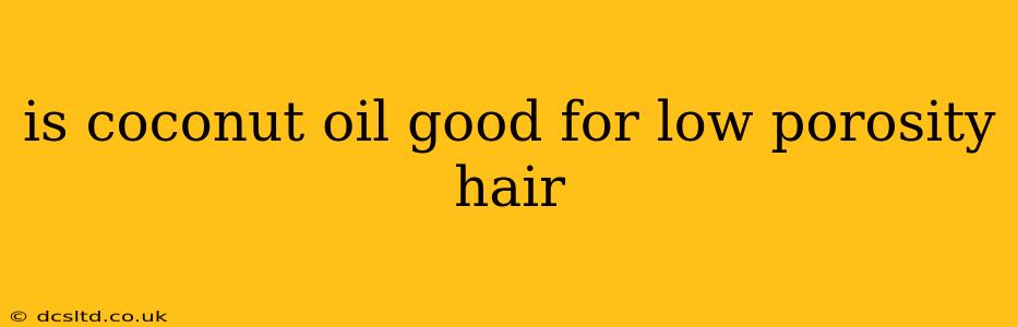 is coconut oil good for low porosity hair
