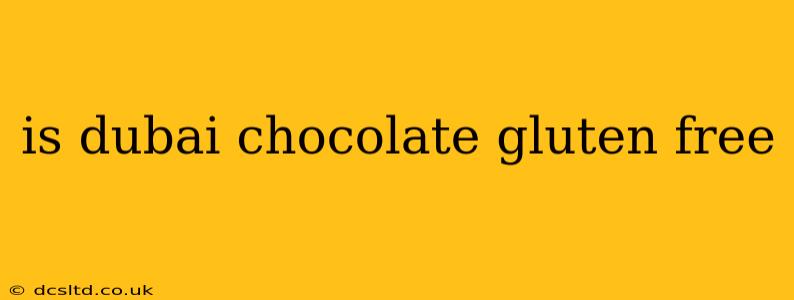 is dubai chocolate gluten free