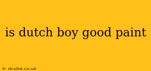is dutch boy good paint
