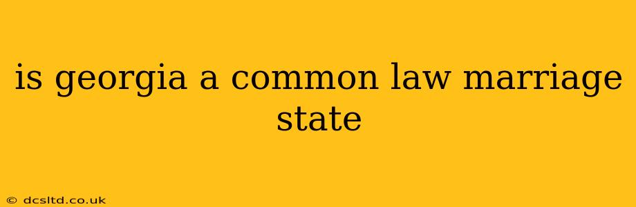 is georgia a common law marriage state