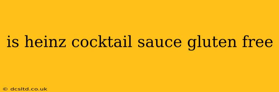 is heinz cocktail sauce gluten free
