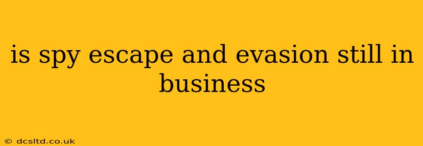 is spy escape and evasion still in business