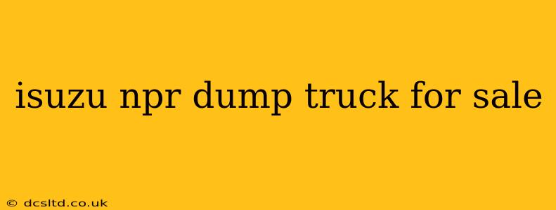 isuzu npr dump truck for sale