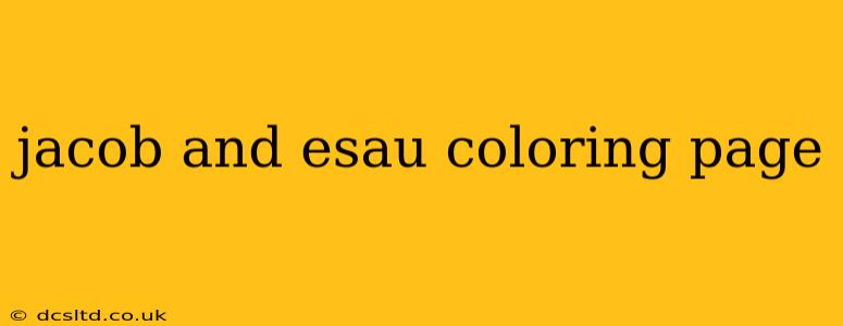 jacob and esau coloring page
