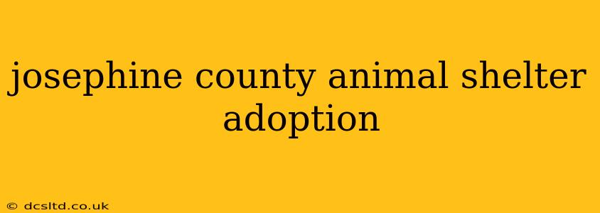 josephine county animal shelter adoption