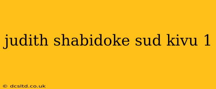 judith shabidoke sud kivu 1