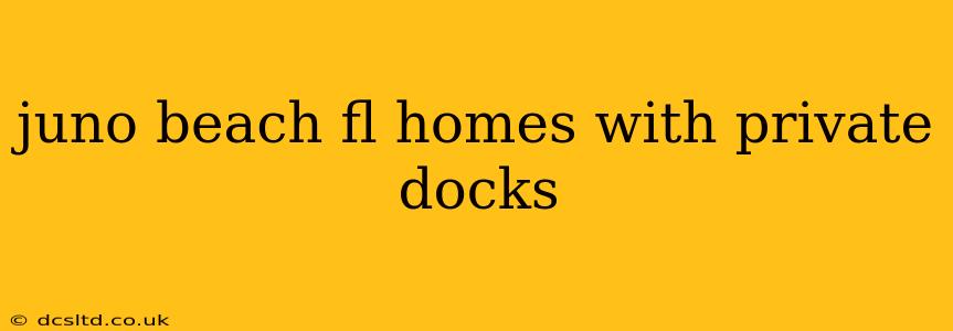 juno beach fl homes with private docks