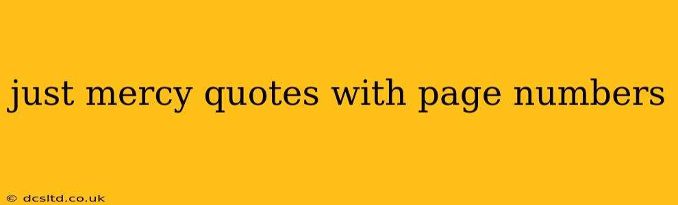 just mercy quotes with page numbers
