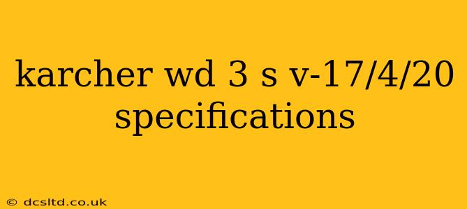 karcher wd 3 s v-17/4/20 specifications