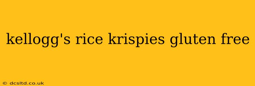kellogg's rice krispies gluten free