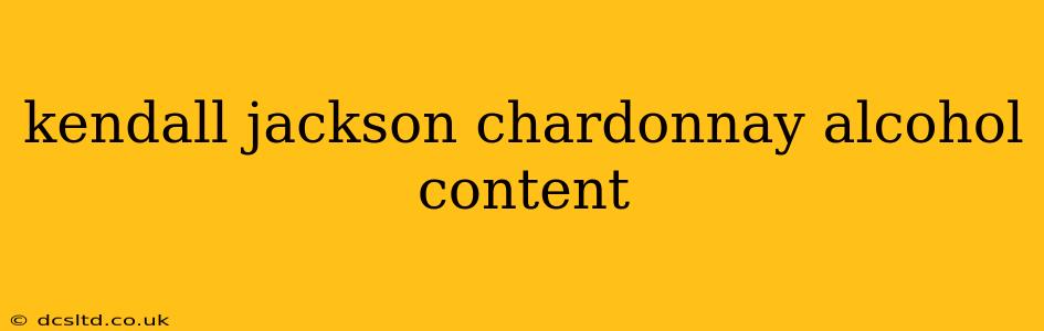 kendall jackson chardonnay alcohol content