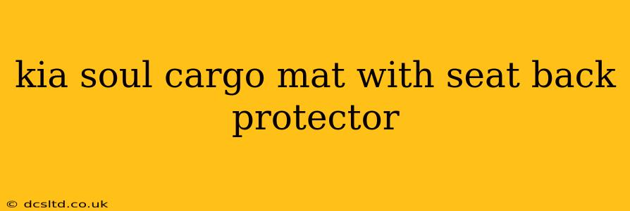 kia soul cargo mat with seat back protector