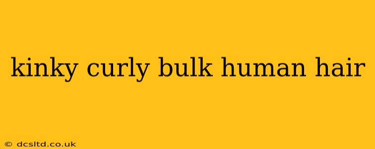 kinky curly bulk human hair