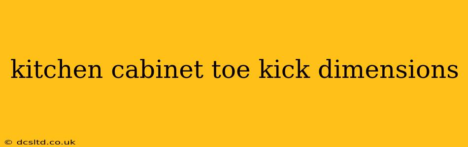 kitchen cabinet toe kick dimensions