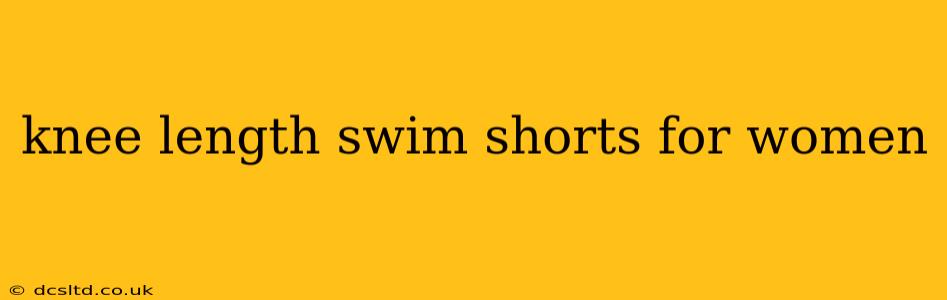 knee length swim shorts for women