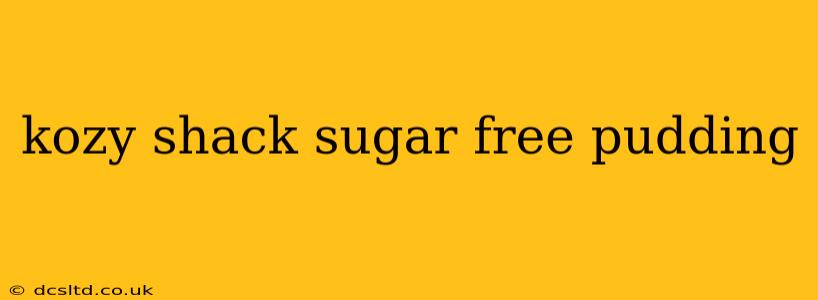kozy shack sugar free pudding