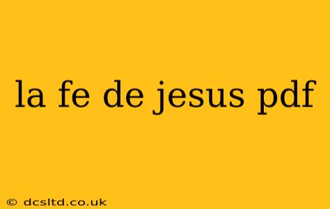 la fe de jesus pdf