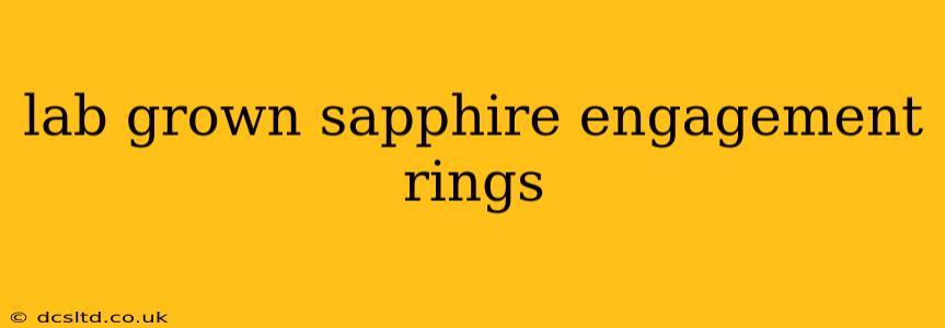 lab grown sapphire engagement rings