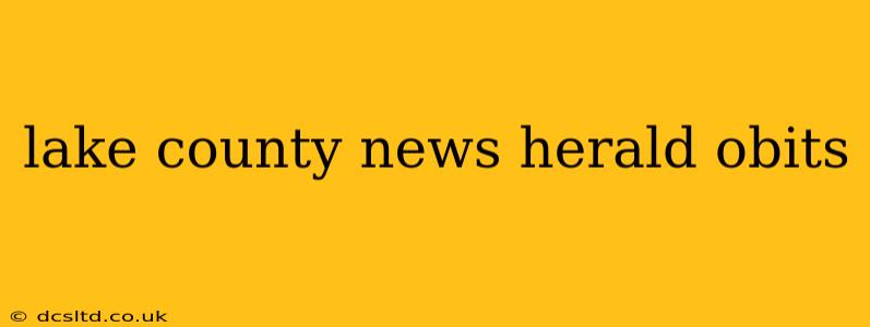 lake county news herald obits