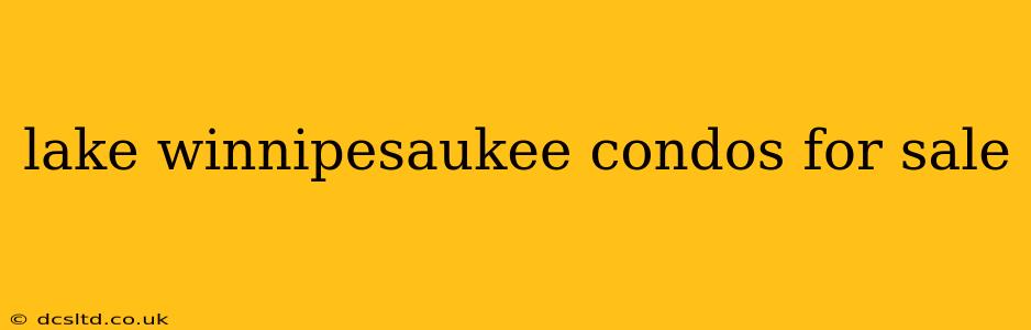lake winnipesaukee condos for sale