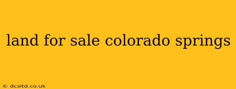 land for sale colorado springs