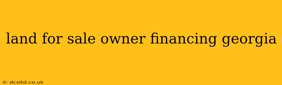 land for sale owner financing georgia