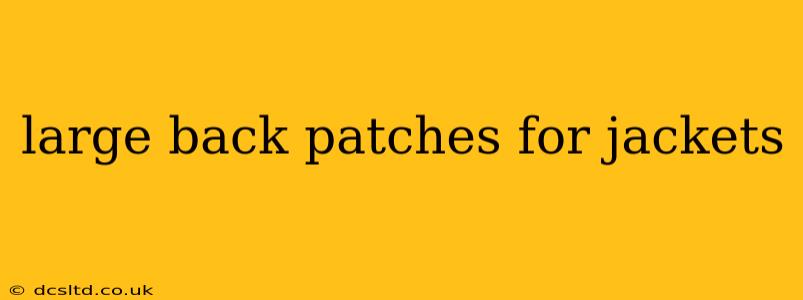 large back patches for jackets