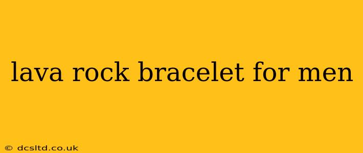 lava rock bracelet for men