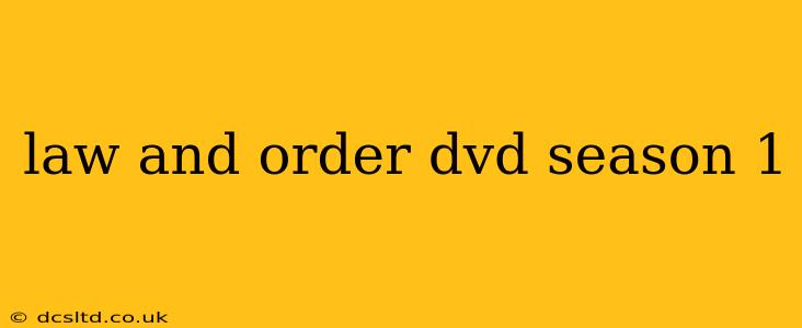 law and order dvd season 1