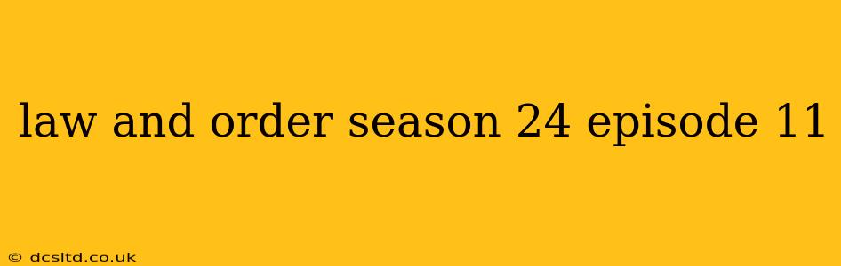 law and order season 24 episode 11