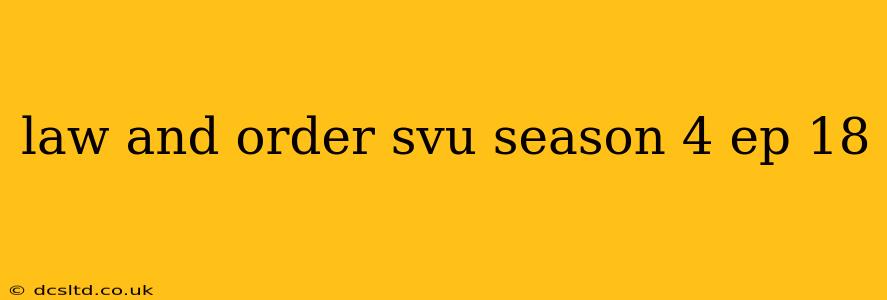 law and order svu season 4 ep 18