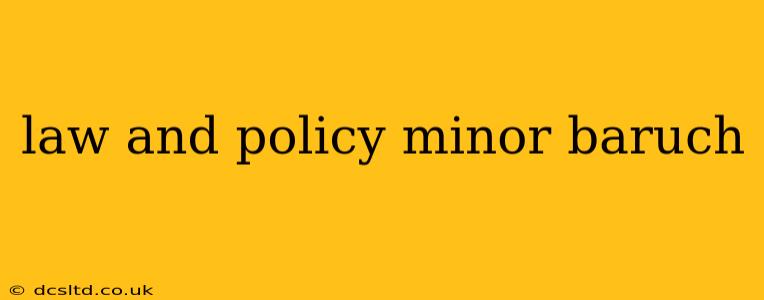 law and policy minor baruch